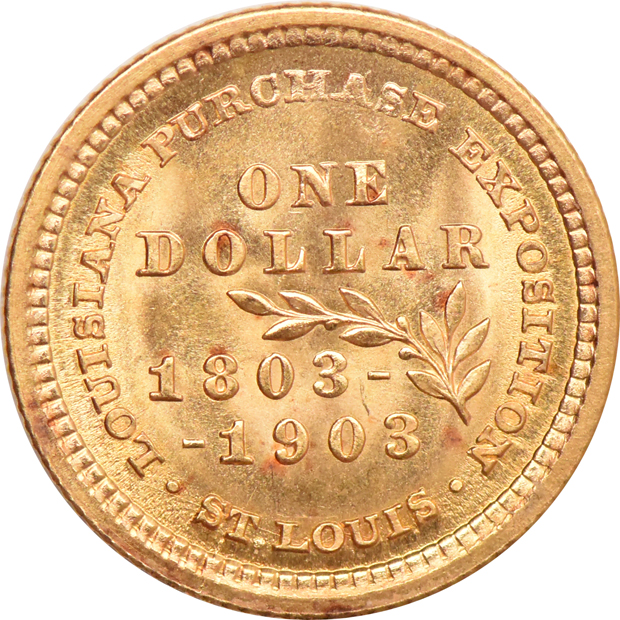 1903 $1 Louisiana Purchase Jefferson UNC details/as described