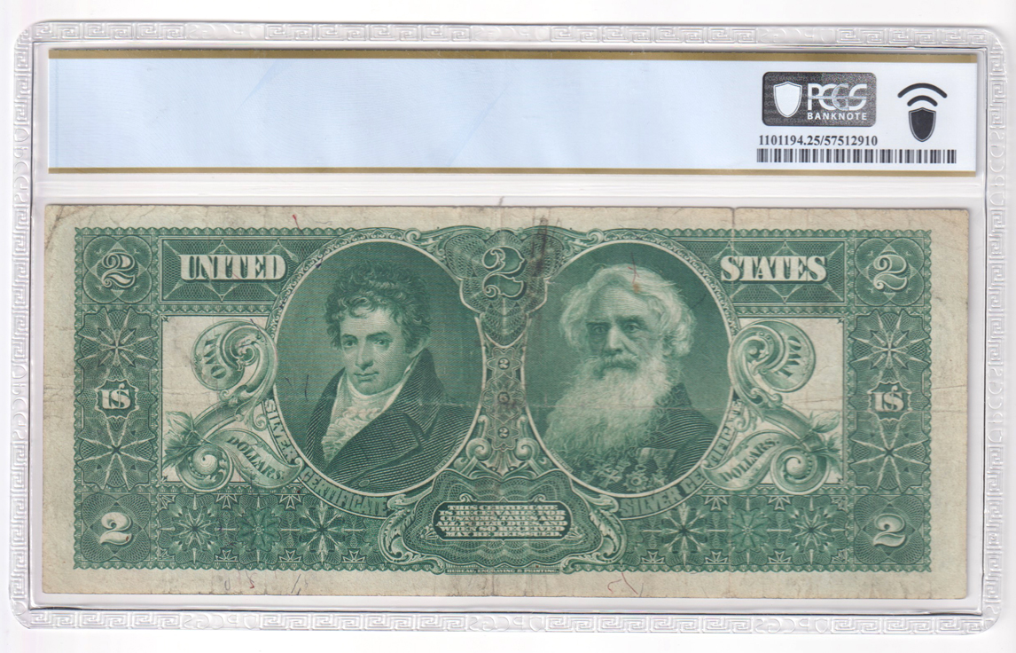 1896 $2 Educational Fr# 247 - PCGS VF-25