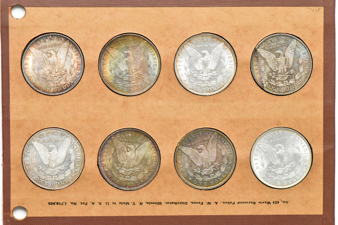 Philadelphia Morgan dollar set in a Wayte Raymond album