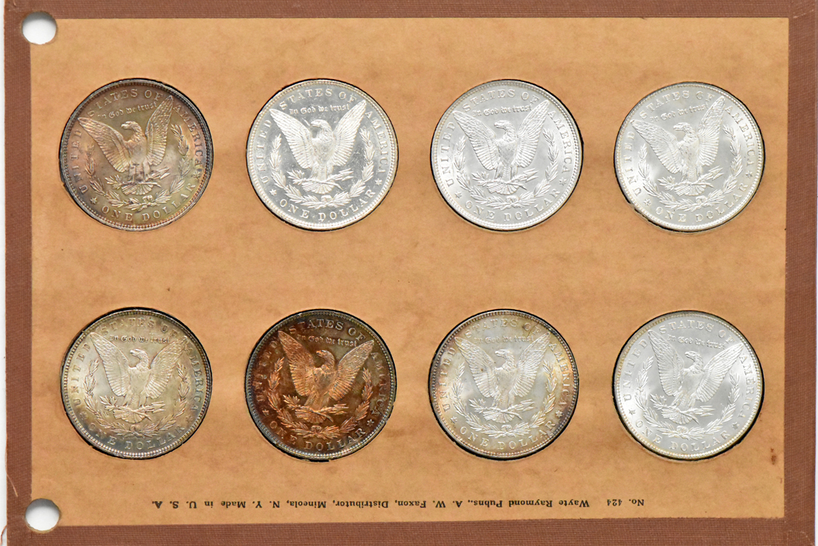 Philadelphia Morgan dollar set in a Wayte Raymond album