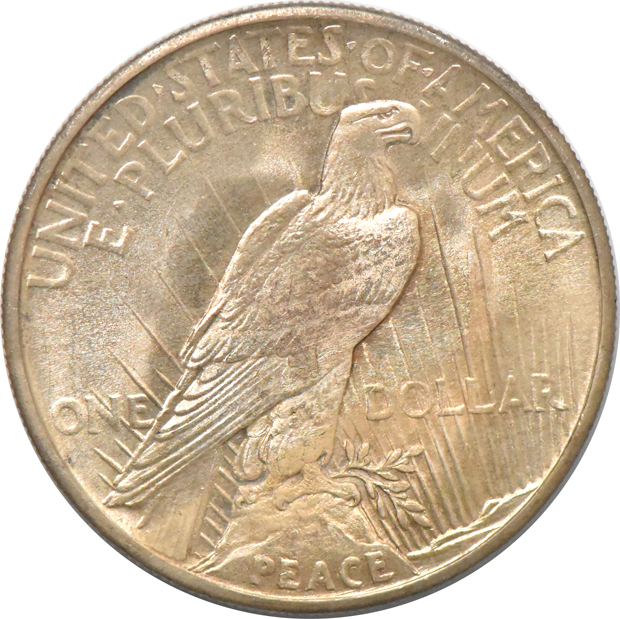 1921 Peace, High Relief Choice UNC details