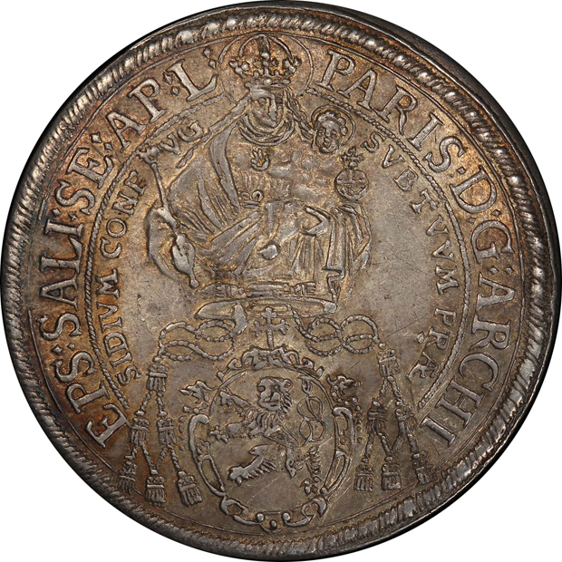Austria - Salzburg 1643/2 silver thaler - PCGS AU-50