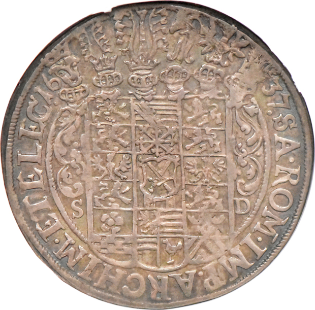 Germany - 1615 thaler XF-45, and a 1637-SD thaler AU-50, both NGC