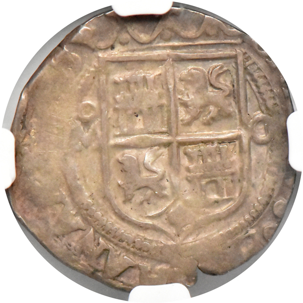 Mexico - (1542-55)-O Mo Charles and Joanna real - NGC AU-53