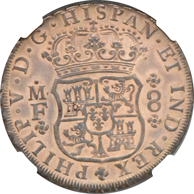 Mexico - 1734-Mo MF 8 reales - NGC AU-53