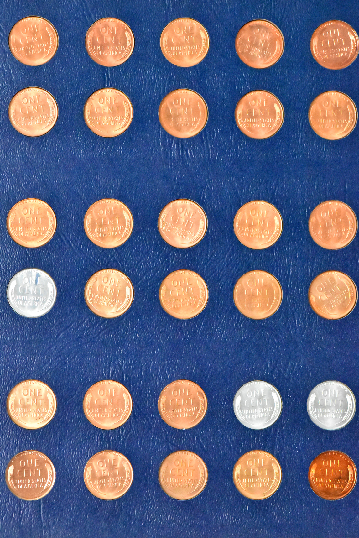 Collection of Lincoln cents, 1941 through 1968-S including proof-only issues, in a Whitman 9406 album