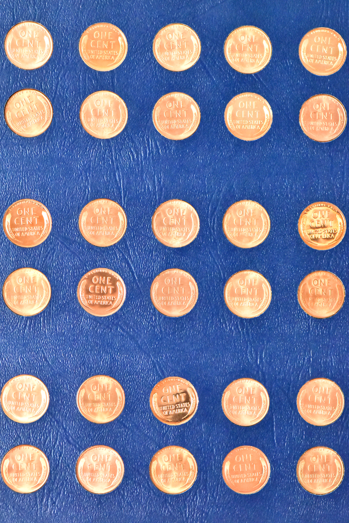 Collection of Lincoln cents, 1941 through 1968-S including proof-only issues, in a Whitman 9406 album