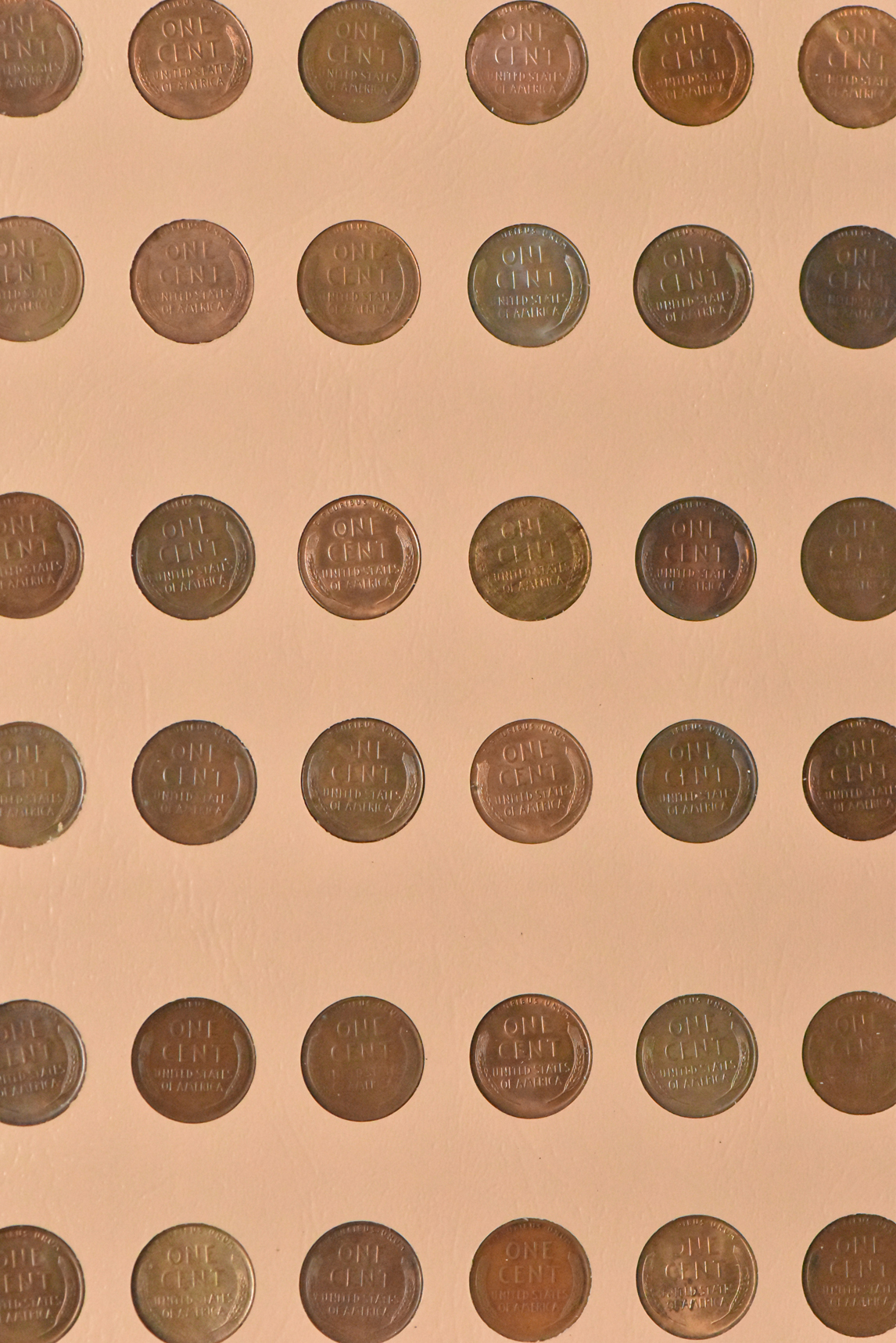 Collection of Lincoln cents, 1909 through 1958-D, an a Dansco album