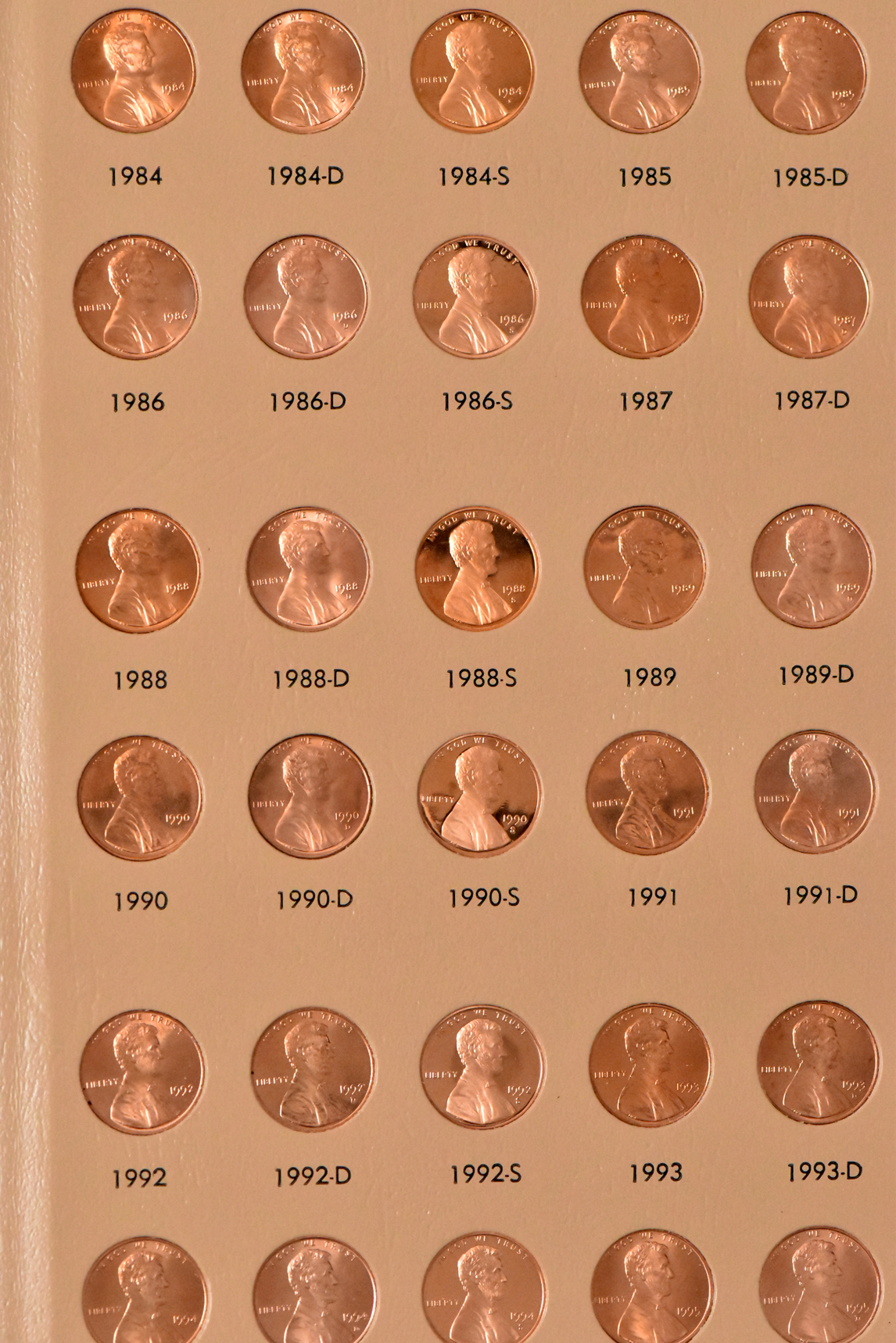 Collection of Lincoln cents, 1959 through 2021-D including proof-only issue through 1920-S, in a Dansco 8102 album