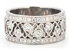 14K White Gold Diamond Band