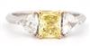 14K White Gold Diamond Ring with a 1.00 Carat CCRMB, GIA #17215576