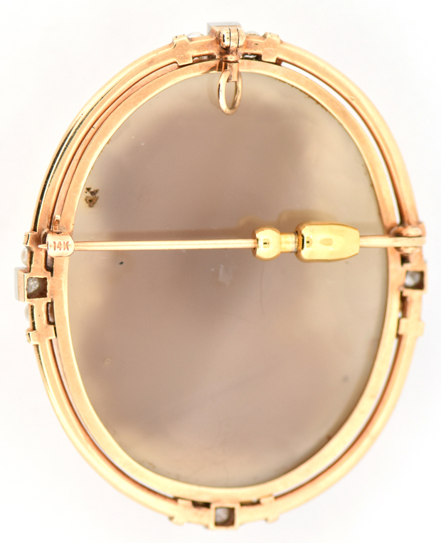 14K Yellow Gold Cameo Pin/Pendant