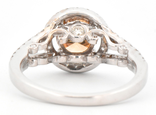18K White Gold Diamond Ring with a 1.55 Carat Round Brilliant, GIA #2231390905