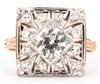 14K Two-Tone Vintage Diamond Ring
