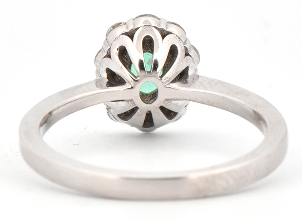 18K White Gold Emerald Ring, GIA #6237639038