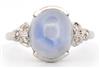 Platinum Vintage Ring with a Star Sapphire, GIA #5232639063