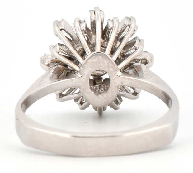 14K White Gold Diamond Ring 