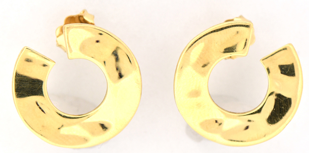 18K Yellow Gold Inside-Out Diamond Hoops