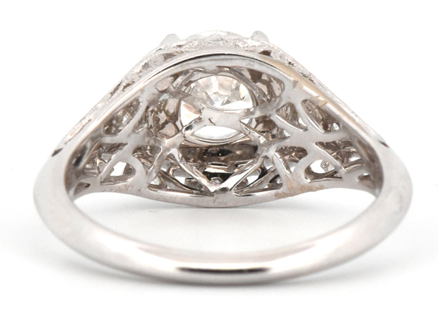 14K White Gold Diamond Ring with a 1.14 Carat Circular Brilliant, GIA #1226646136