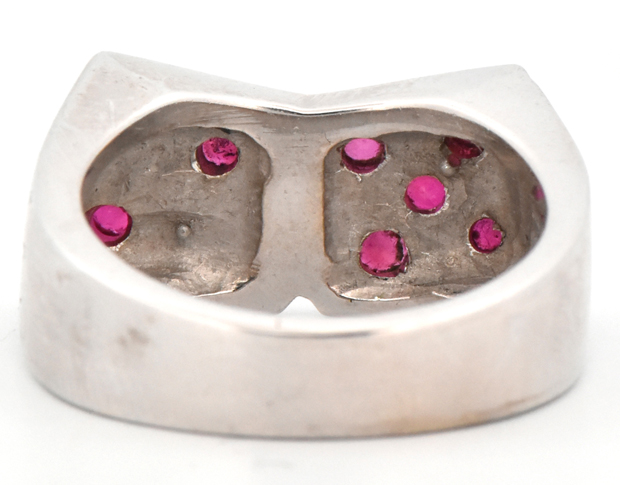 14K White Gold Ruby Ring
