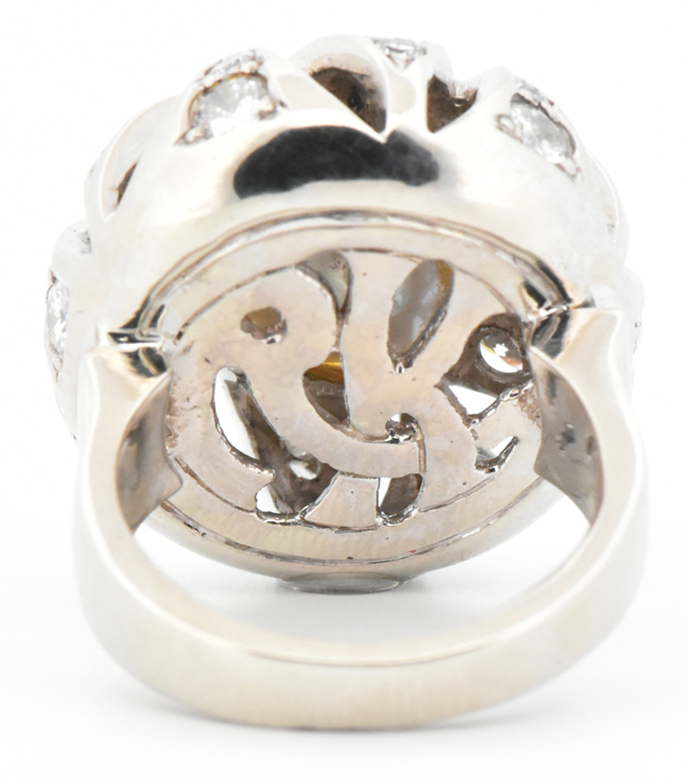 14K White Gold Pearl Ring 