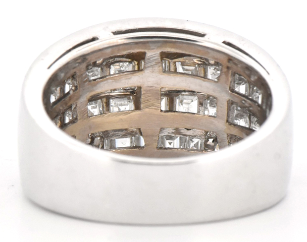 14K White Gold Diamond Band