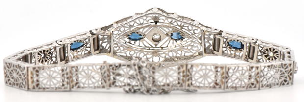 14K White Gold Filagree Bracelet