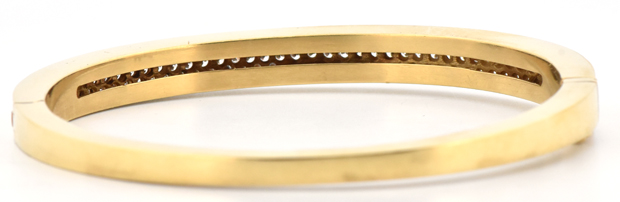 18K Yellow Gold Hinged Diamond Bracelet