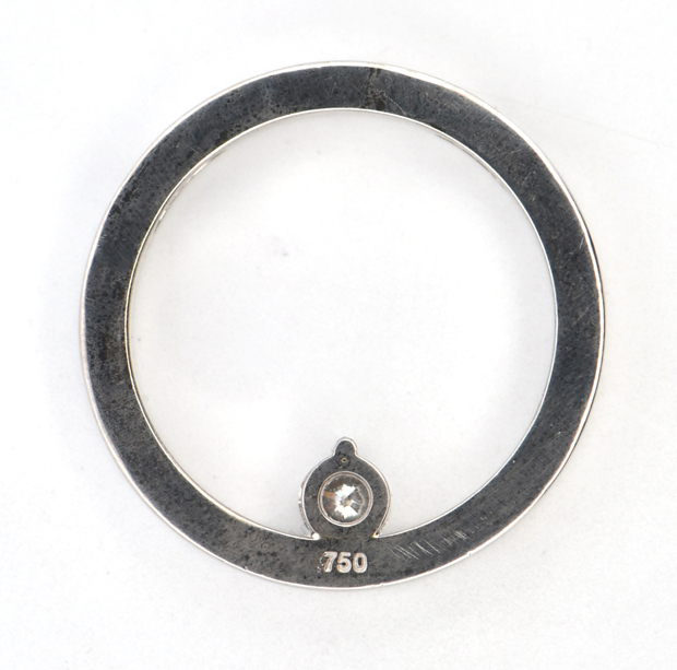 18K White Gold Diamond Pendant