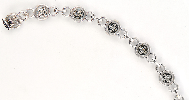 14K White Gold Diamond Bracelet