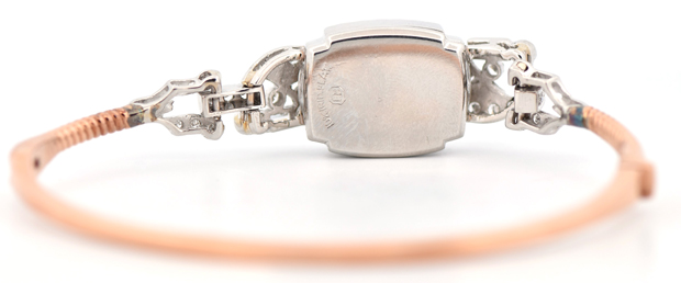 Platinum and 14K Rose Gold Bangle