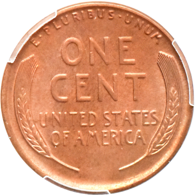 1915-D MS-64RB, 1920-S MS-63RB, and a 1922-D MS-63RB, all PCGS