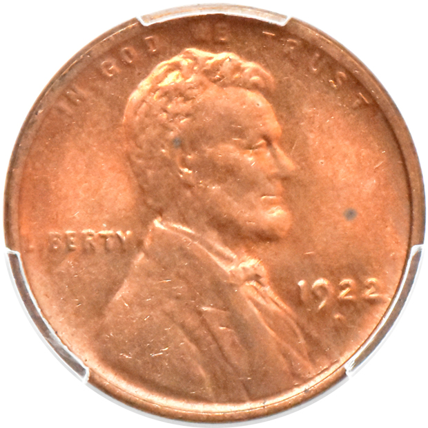 1915-D MS-64RB, 1920-S MS-63RB, and a 1922-D MS-63RB, all PCGS