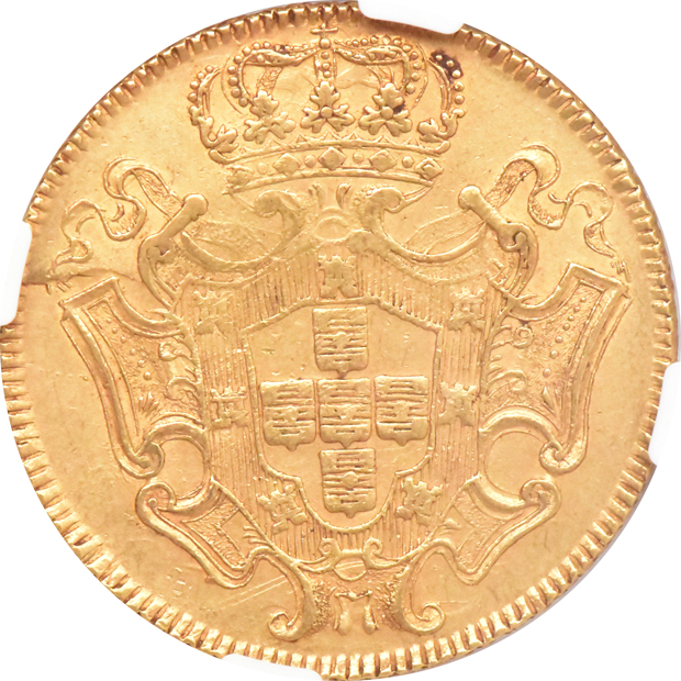 Brazil - 1730-M 12800 reis - NGC AU-55