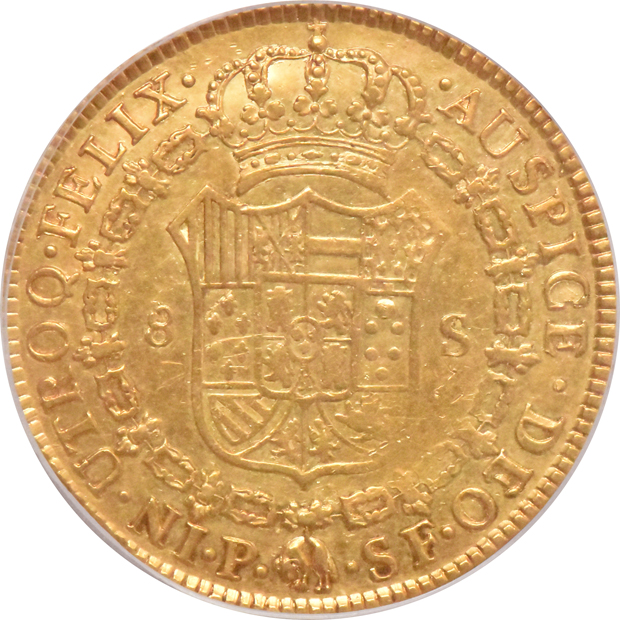 Colombia - 1787-P SF 8 escudos - PCGS XF-45 (green label)