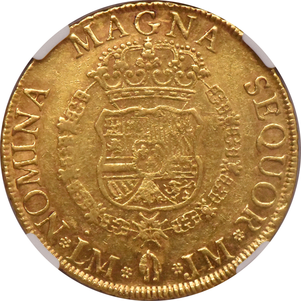 Peru - 1761-LM JM 8 escudos - NGC AU-53