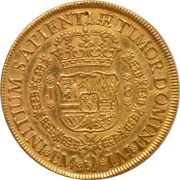 Peru - 1751-LMJ 8 escudos - AU details