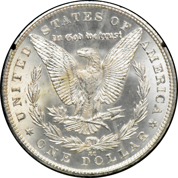 1882-CC GSA, 1883-CC GSA, and an 1884-CC GSA, all CACG MS-64
