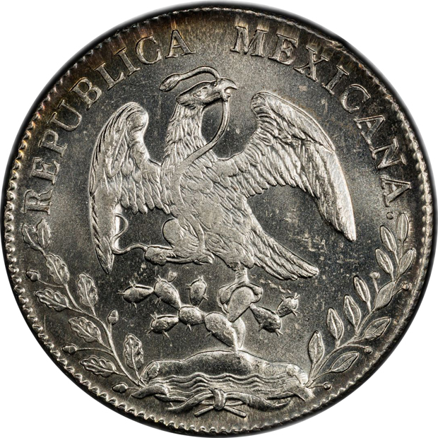 Mexico - 1894-Cn AM 8 reales - PCGS MS-64