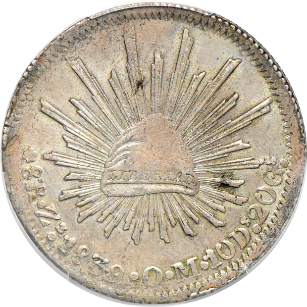 Mexico - 1839-Zs OM, 1842-GoPM, and an 1846-Go PM 8 reales, al PCGS AU-58