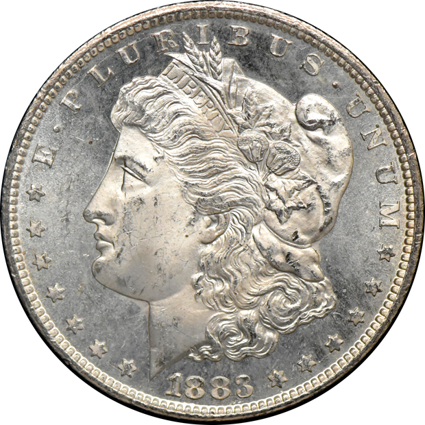 1882-CC GSA MS-63, 1883-CC GSA MS-64, and an 1884-CC GSA MS-63, all CACG