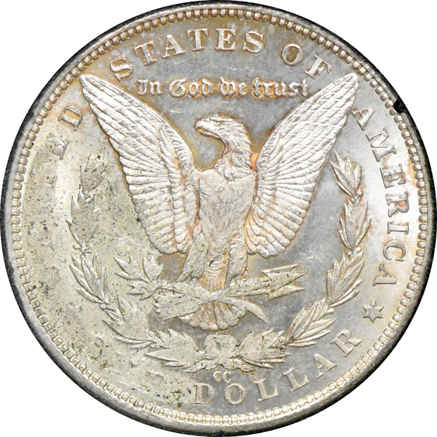 1883-CC GSA Obverse and Reverse Struck Thru Error NGC MS-63