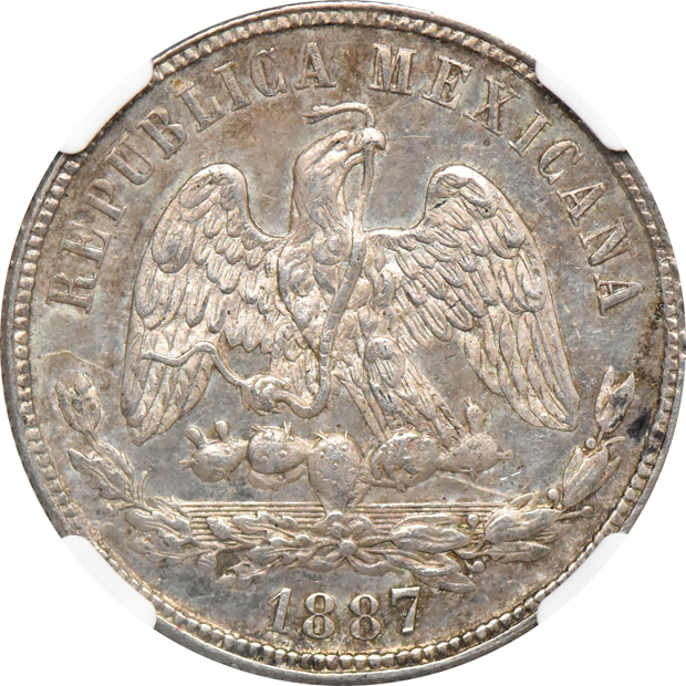 Mexico - 1887-Mo M 50 centavos - NGC MS-61