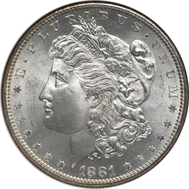 Two 1881-S NGC MS-66