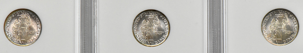 Five 1923 (three MS-66 FB, one MS-65 FB, and one MS-64 FB), all NGC