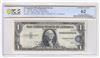 Error Currency - 1935-E $1 Silver Certificate Fr# 1614 Overprint Misalignment - PCGS CU-62/partially removed writing