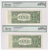 Error Currency - Two Sequential 1985 New York Federal Reserve Notes Fr# 1913-B Insufficient Inking of Back Printing - both Legacy GemCU-65 PPQ