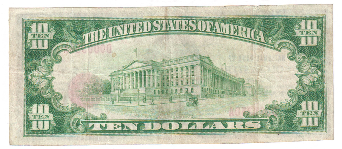 1929 $10 Type 1 - Colchester, IL Charter #8485 - VF
