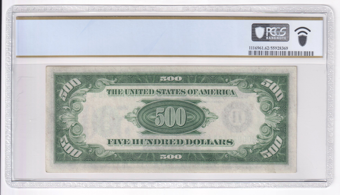 1934-A $500 St. Louis Fr# 2202-H - PCGS CU-62 PPQ