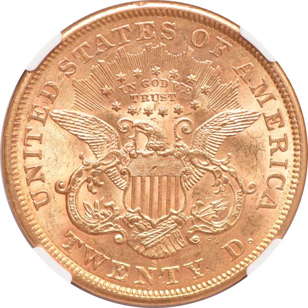 1867-S NGC AU-58 CAC